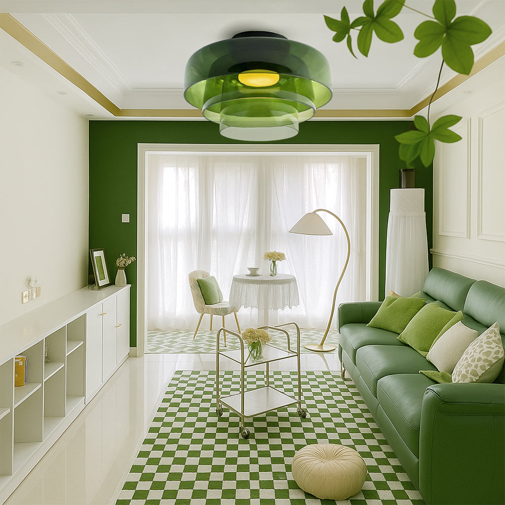 Nordic Bauhaus Layered Glass Pendant Light for Ambient Lighting