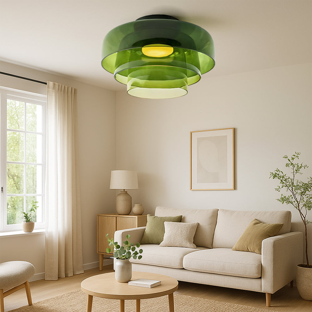 Nordic Bauhaus Layered Glass Pendant Light for Ambient Lighting