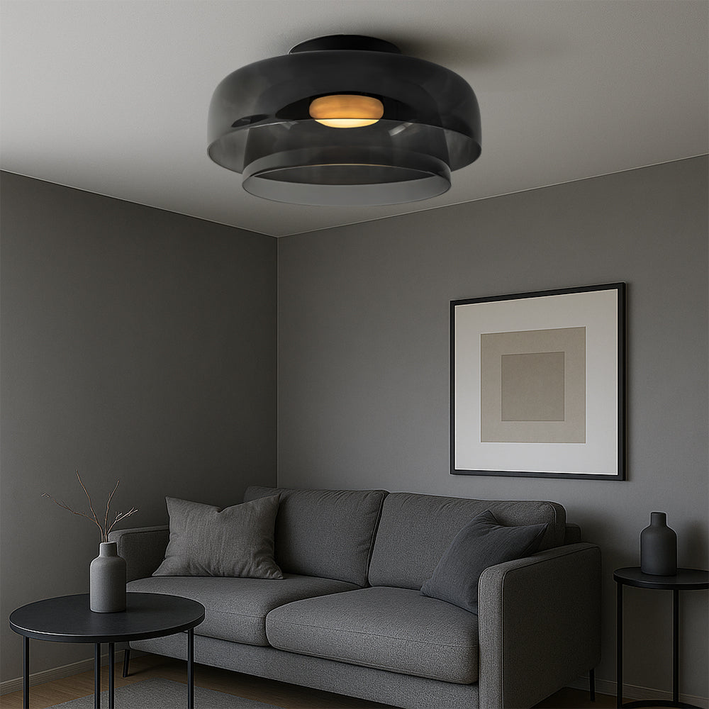 Nordic Bauhaus Layered Glass Pendant Light for Ambient Lighting