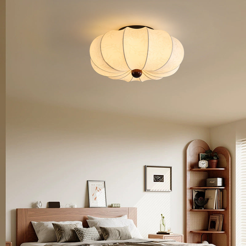 Contemporary Silk Textured Ceiling Light for Living Room and Bedroom