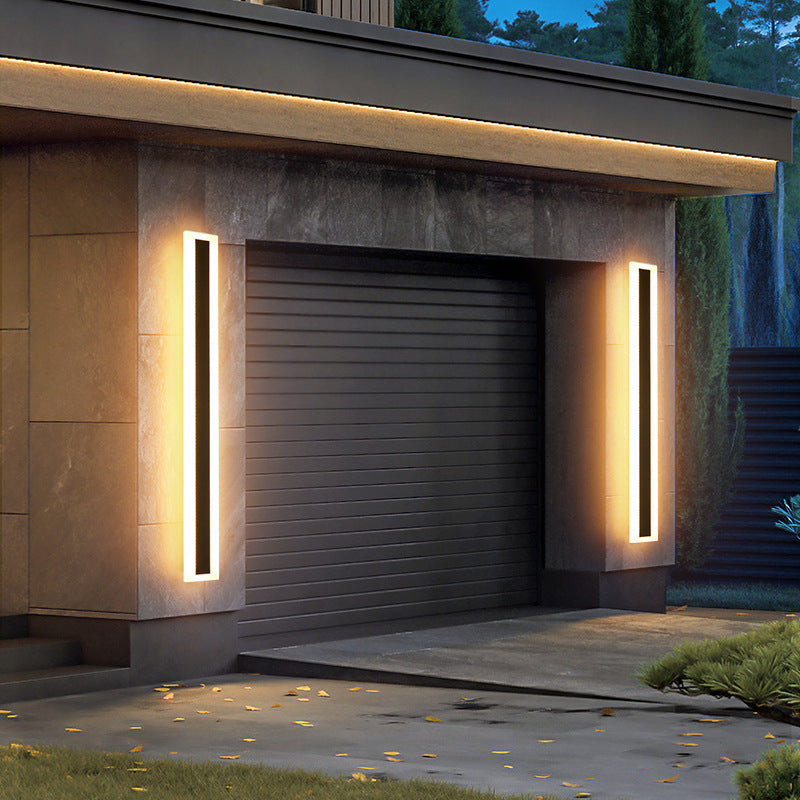 Modern Outdoor Integrated LED Wall Light With Warm Glow