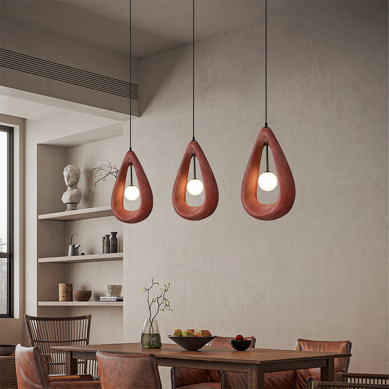 Japandi Oval Pendant Light Metal And Acrylic Ambient Ceiling Lamp