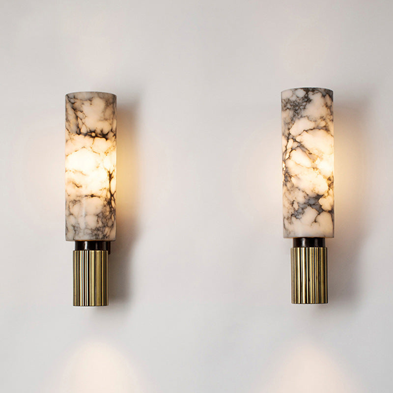 Copper Stone Marble LED Wall Light for Ambient Illumination