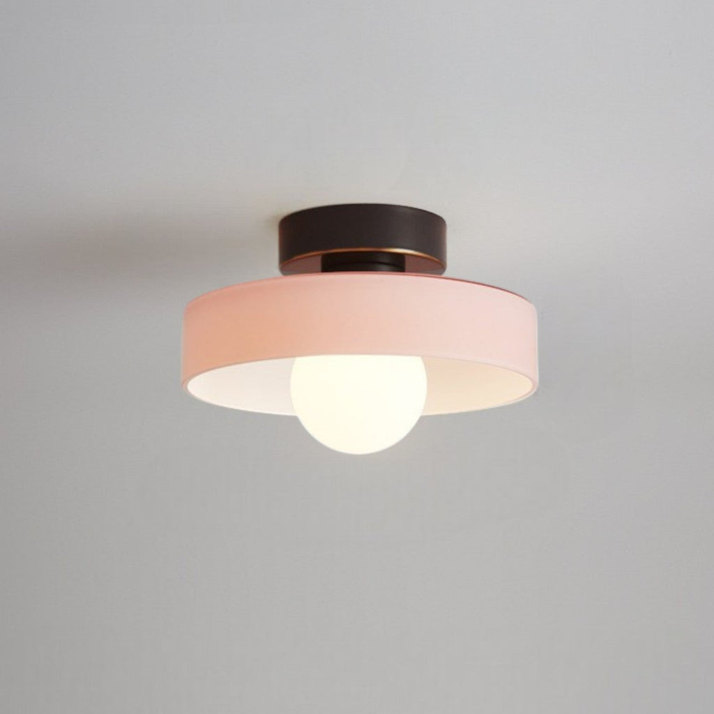 Bauhaus Style Round Glass Ceiling Light for Ambient Lighting