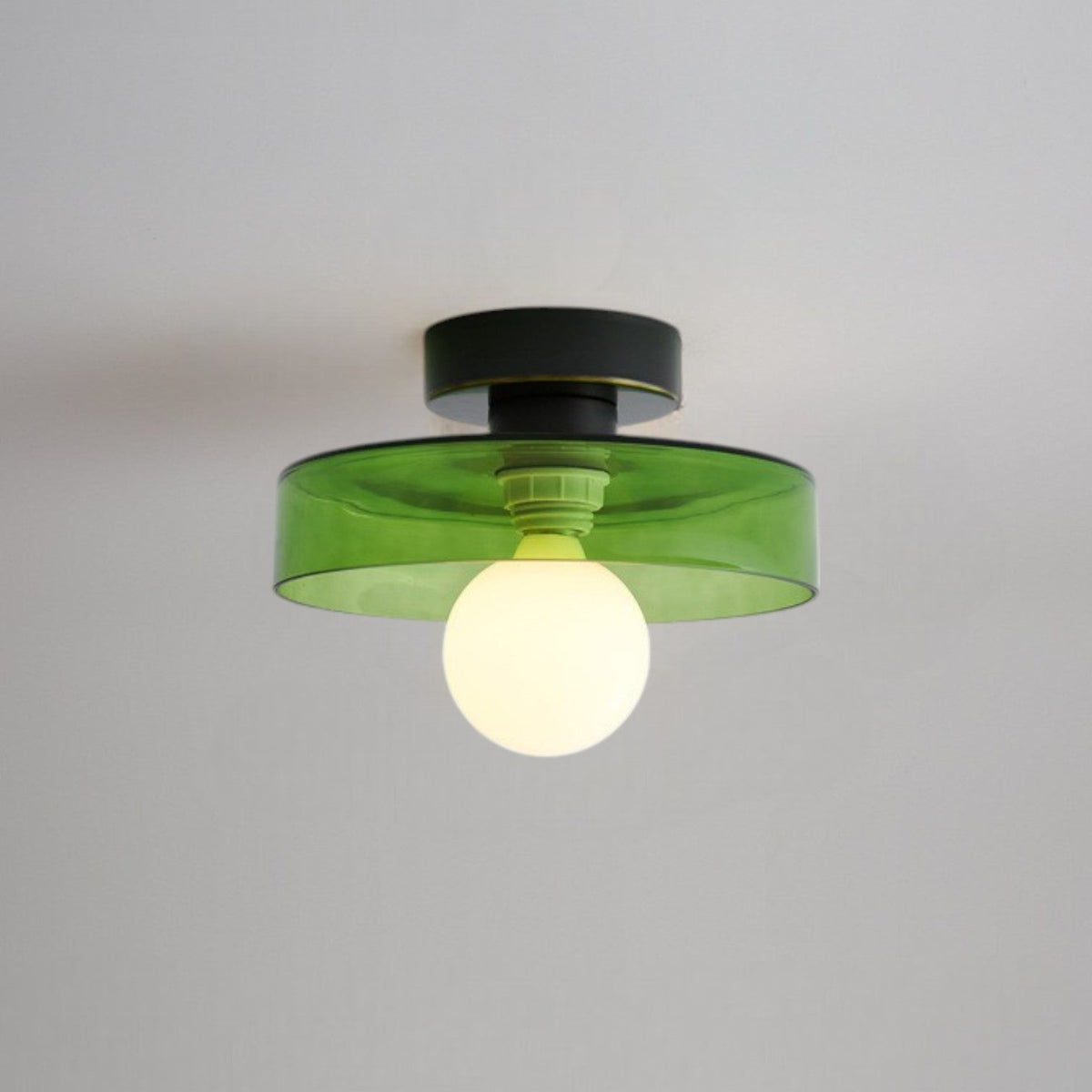 Bauhaus Style Round Glass Ceiling Light for Ambient Lighting