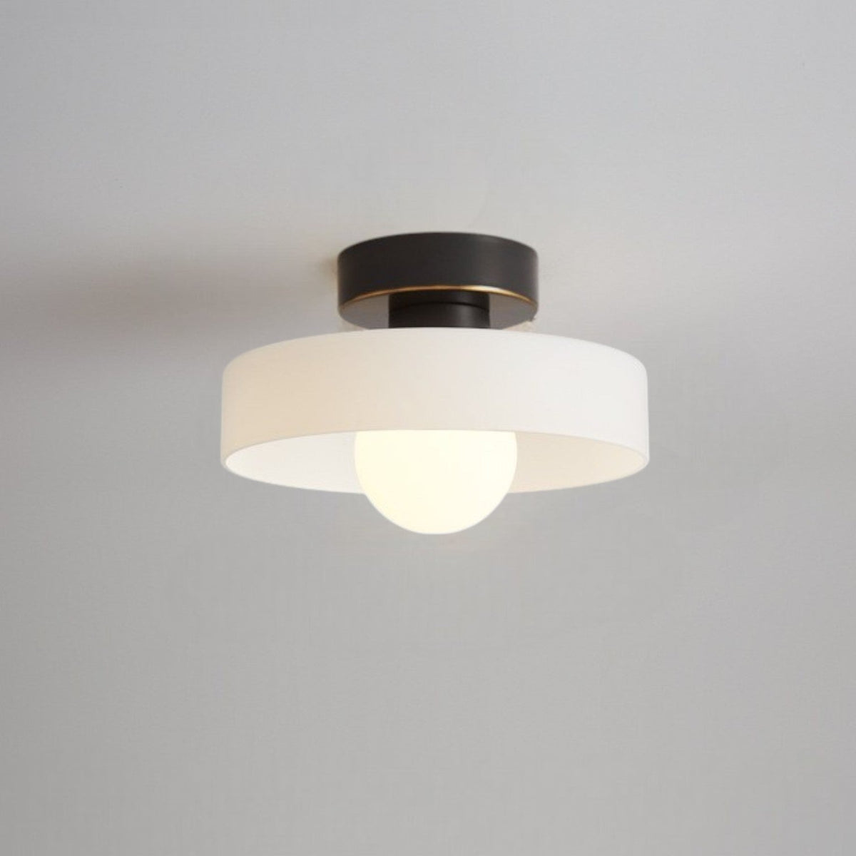 Bauhaus Style Round Glass Ceiling Light for Ambient Lighting
