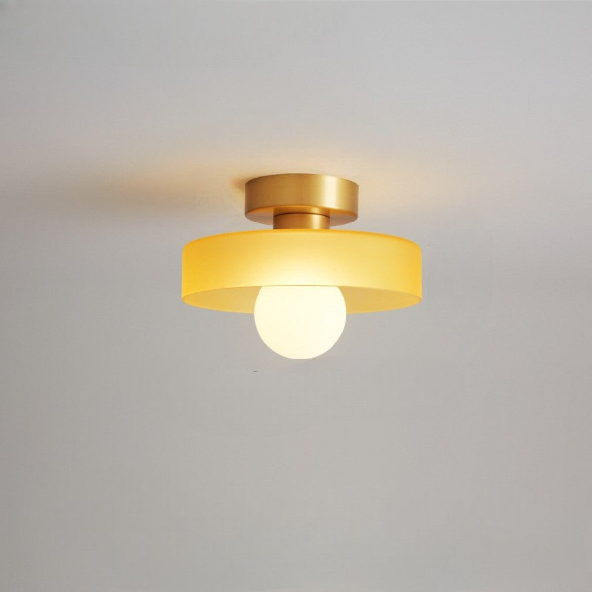 Bauhaus Style Round Glass Ceiling Light for Ambient Lighting