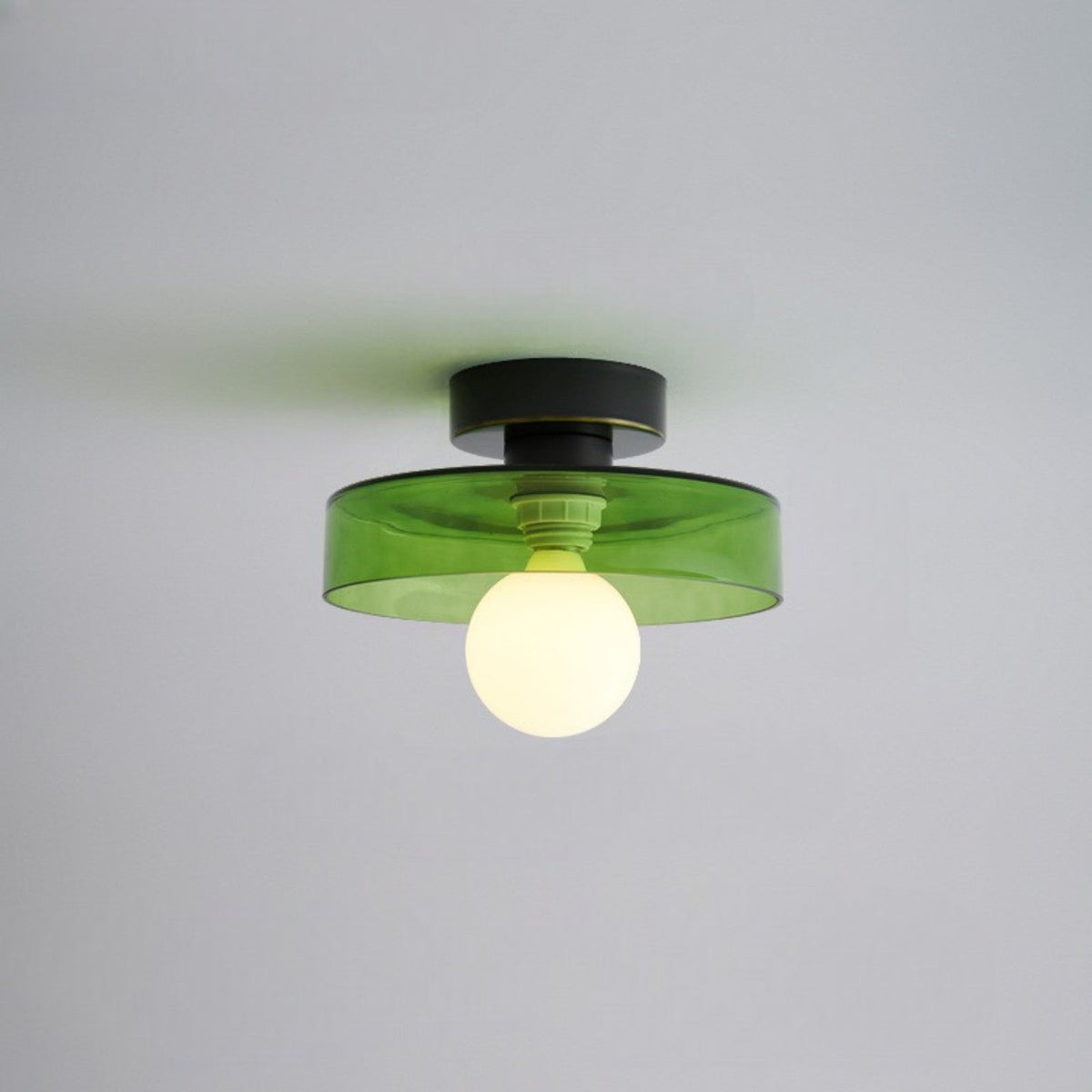 Bauhaus Style Round Glass Ceiling Light for Ambient Lighting