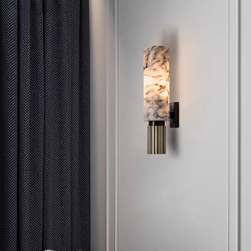 Copper Stone Marble LED Wall Light for Ambient Illumination