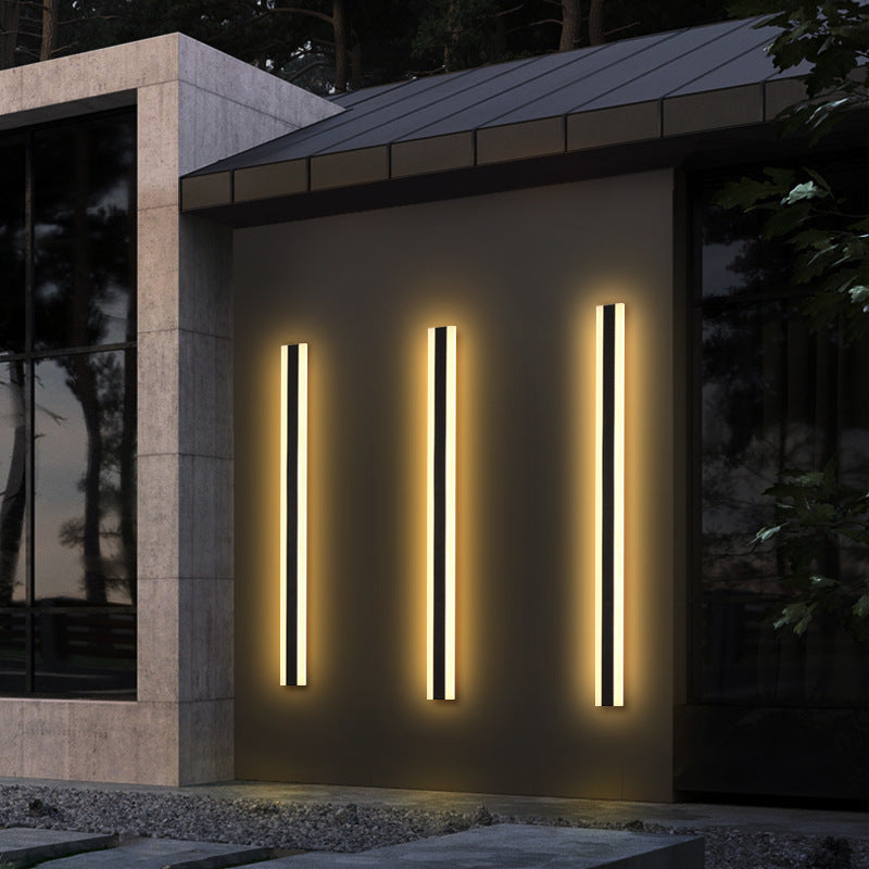 Modern Outdoor Integrated LED Wall Light With Warm Glow