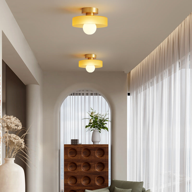 Bauhaus Style Round Glass Ceiling Light for Ambient Lighting