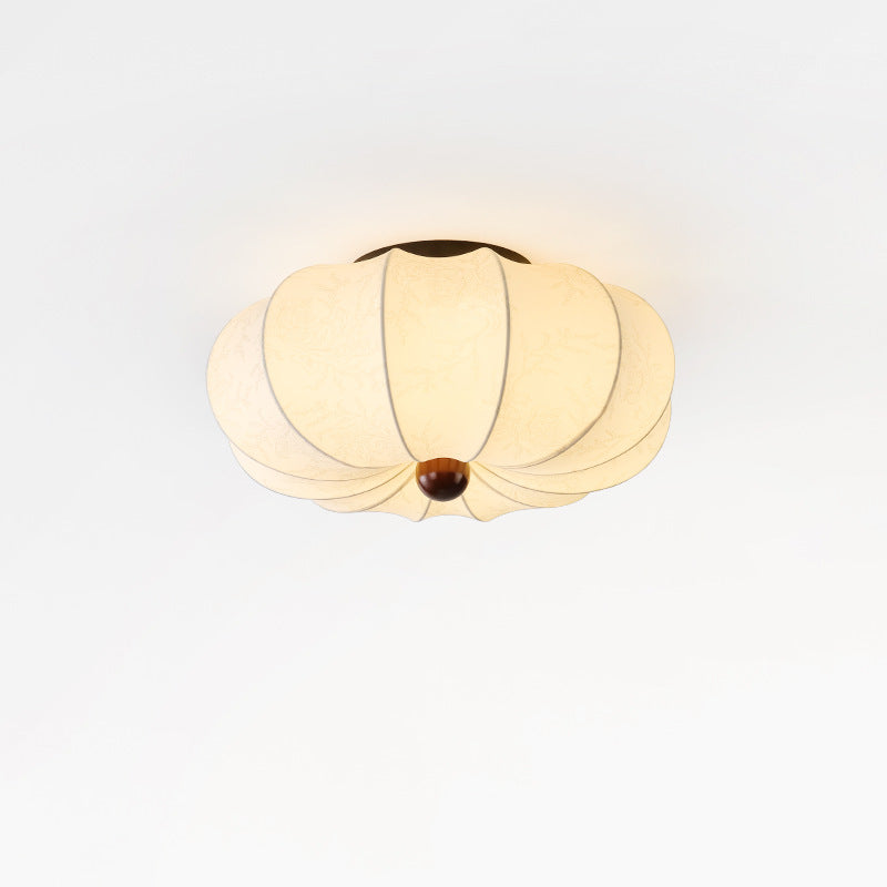 Contemporary Silk Textured Ceiling Light for Living Room and Bedroom