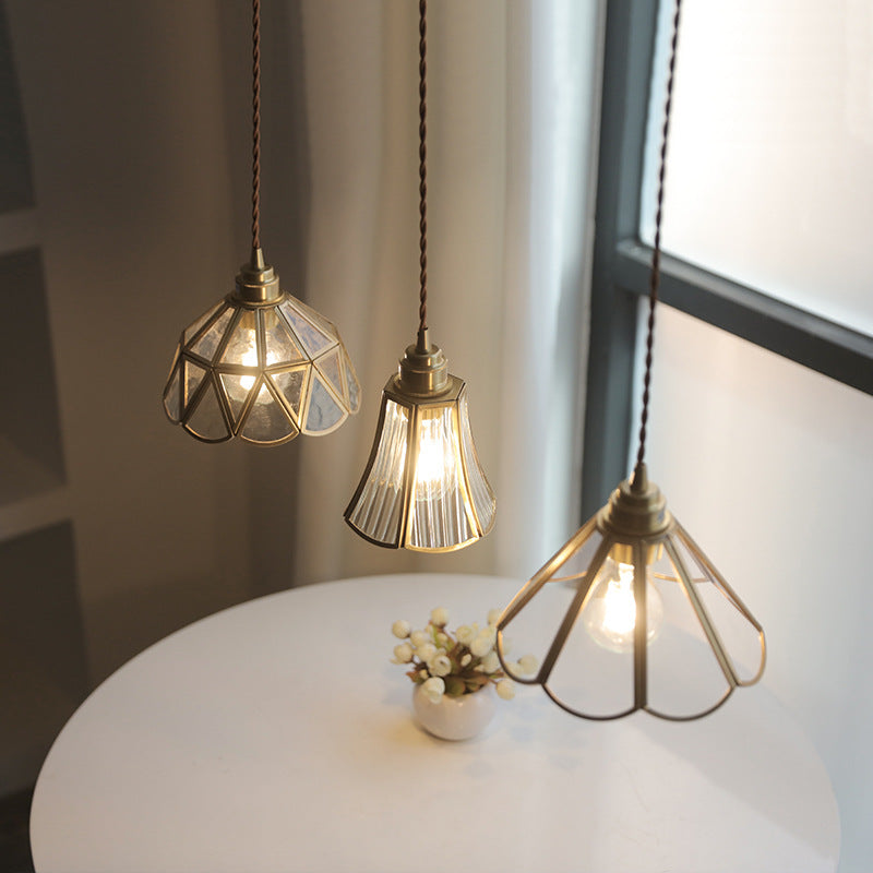 Vintage Geometric Ceramic Pendant Light for Indoor Lighting