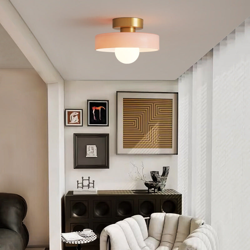 Bauhaus Style Round Glass Ceiling Light for Ambient Lighting