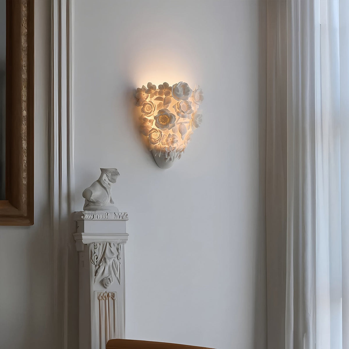 Minimalist Ceramic Flower Wall Lamp for Ambient Lighting and Decor