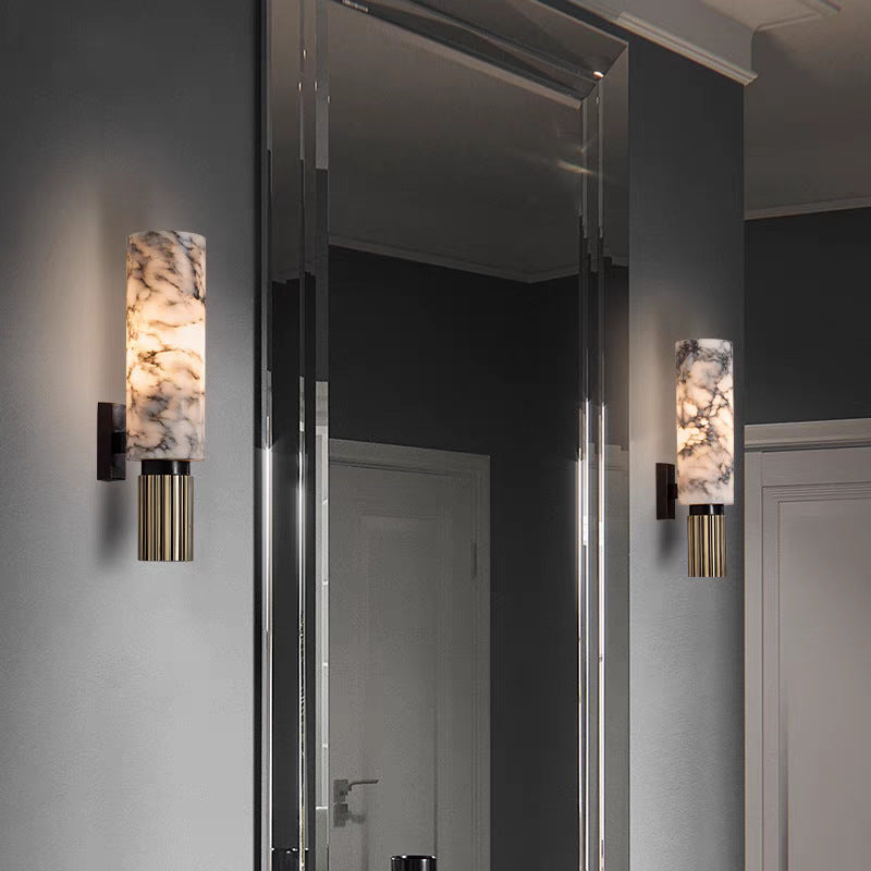 Copper Stone Marble LED Wall Light for Ambient Illumination