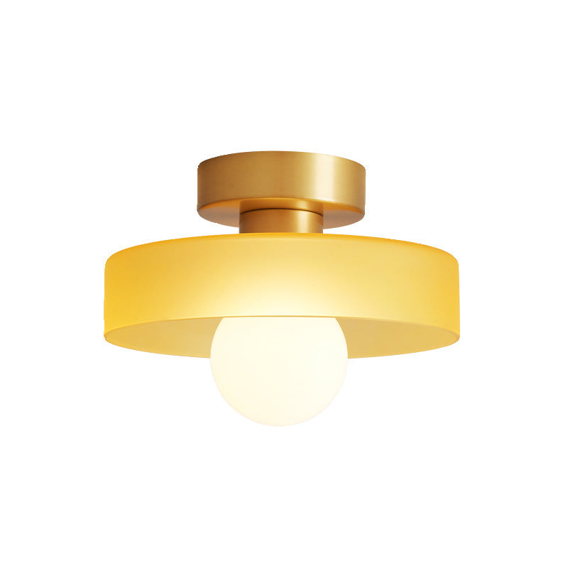 Bauhaus Style Round Glass Ceiling Light for Ambient Lighting