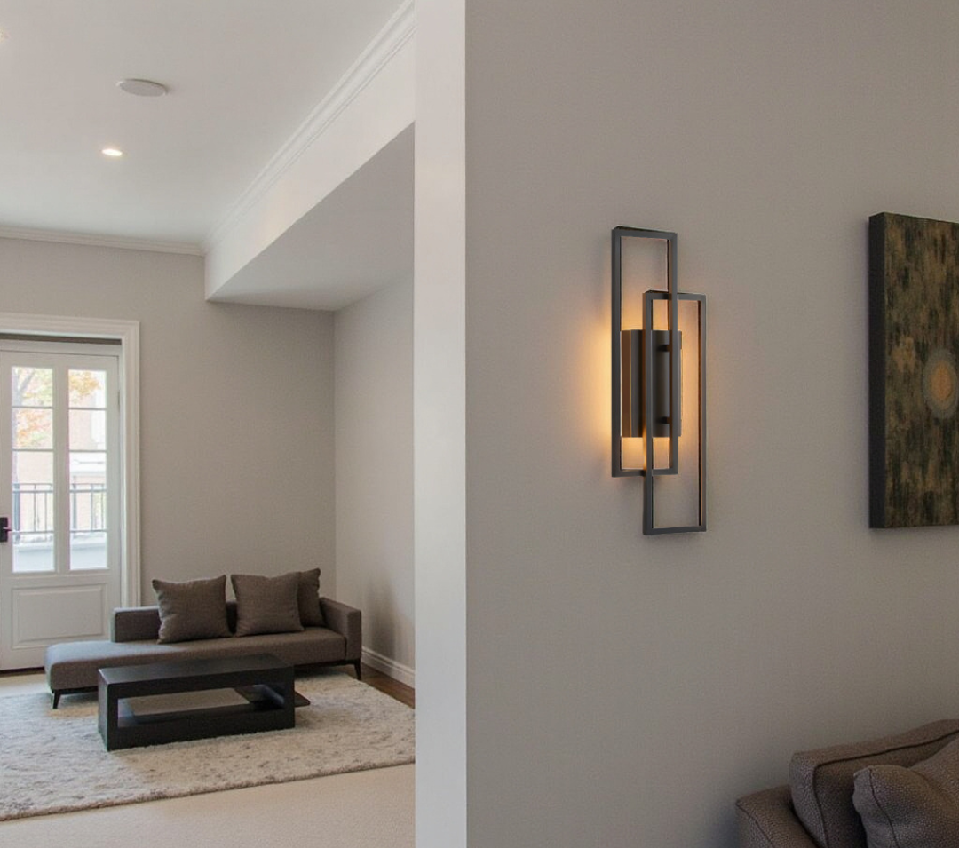 Wall Mounted LED Up And Down Light With Double Rectangle Frame