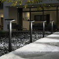 Solar LED T Post Pathway Lights With Rectangular Head for Outdoor Walkways