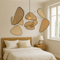 Organic Rattan Sculptural Pendant Light for Soft Ambient Lighting