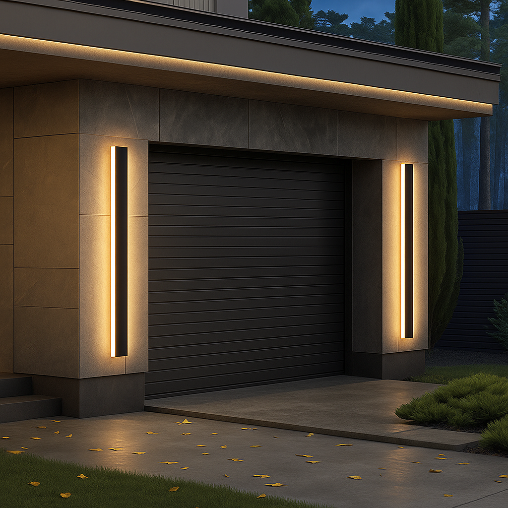 Modern Outdoor Integrated LED Wall Light With Warm Glow