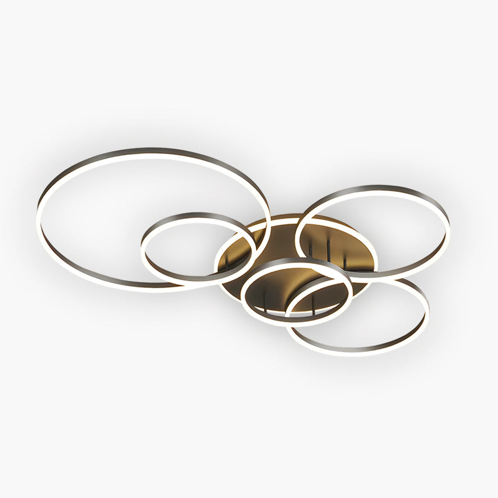 Modern Multi-Ring LED Ceiling Light for Ambient Illumination
