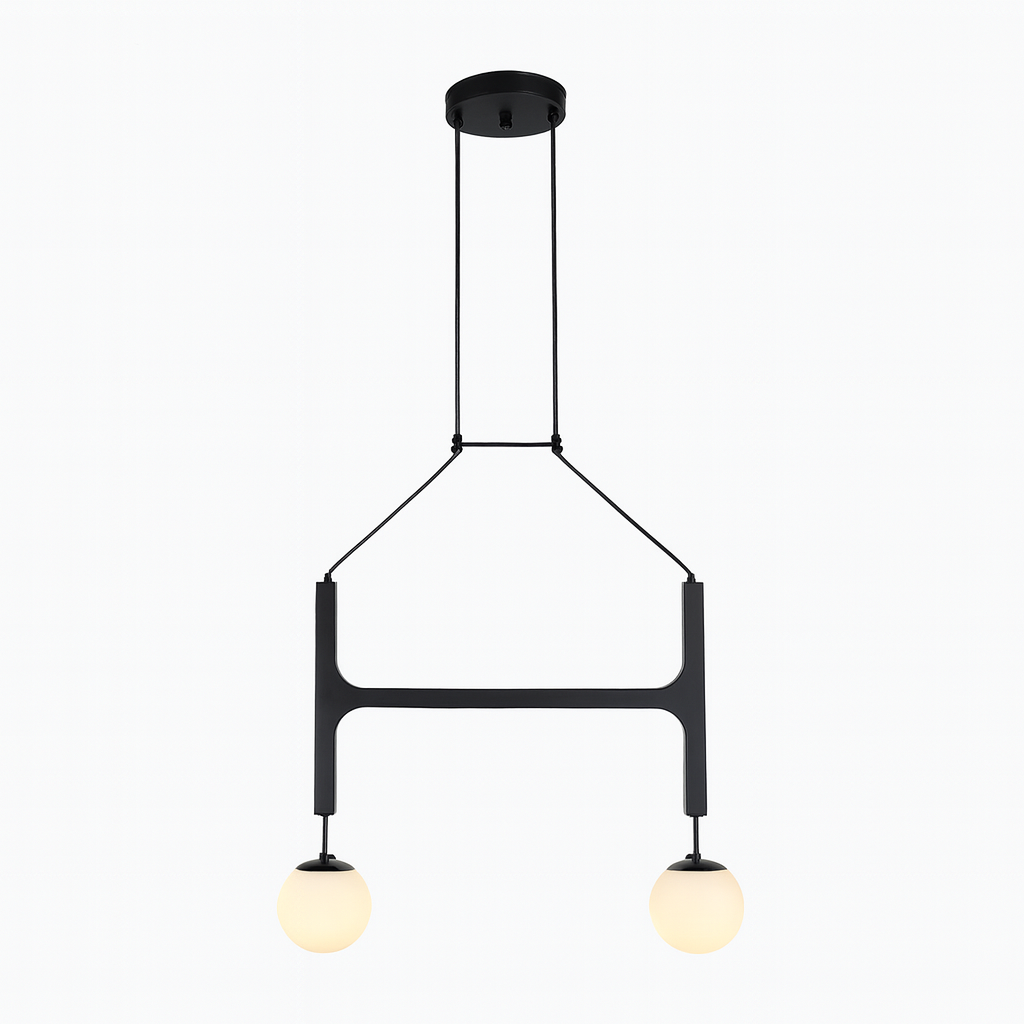 Modern Wood And Glass Sculptural Chandelier For Indoor Lighting