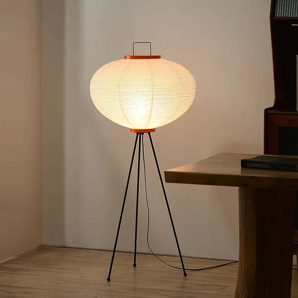 Japanese Style Rice Paper Floor Lamp for Soft Diffused Lighting
