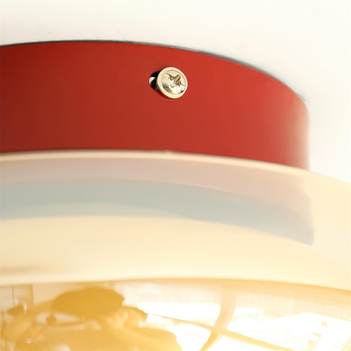 Retro Glass Flush Mount Ceiling Light for Indoor Spaces