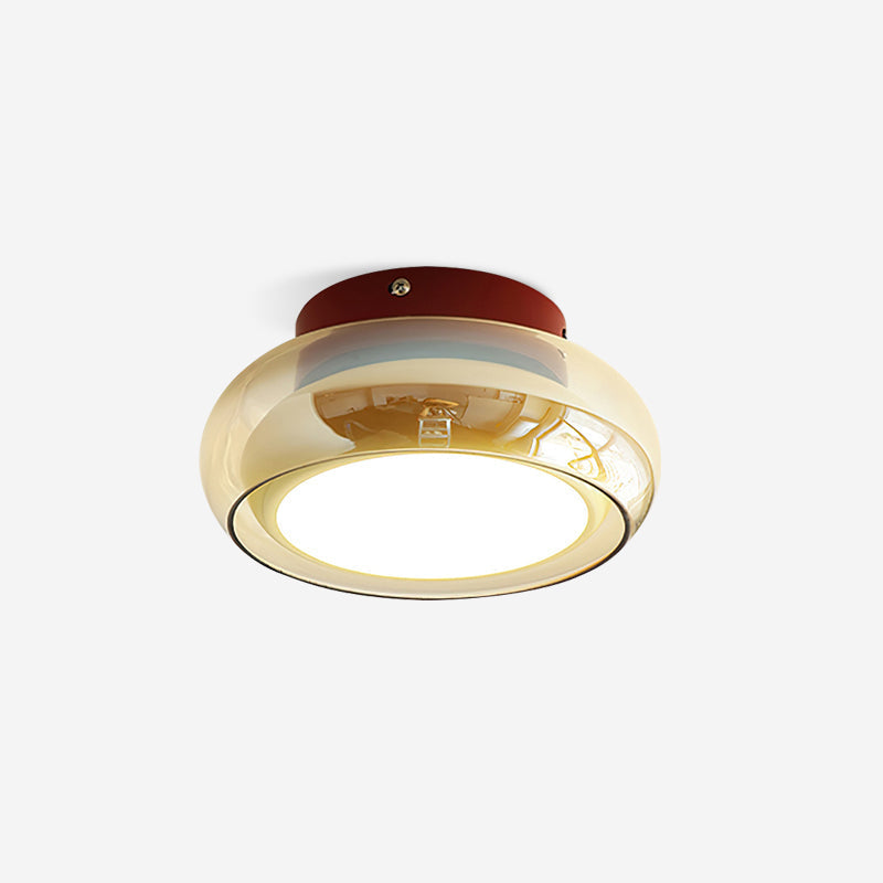 Retro Glass Flush Mount Ceiling Light for Indoor Spaces