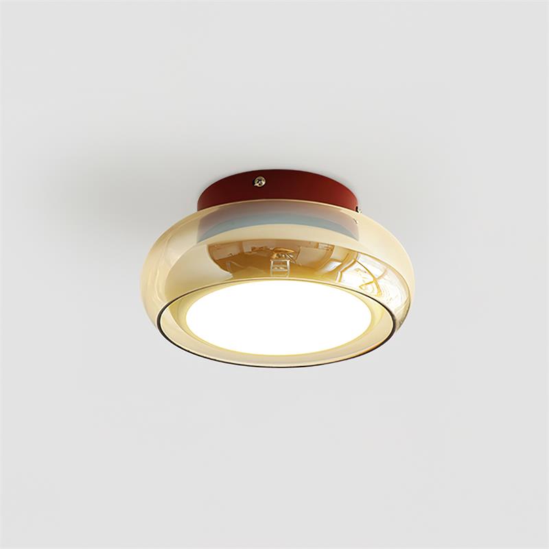Retro Glass Flush Mount Ceiling Light for Indoor Spaces