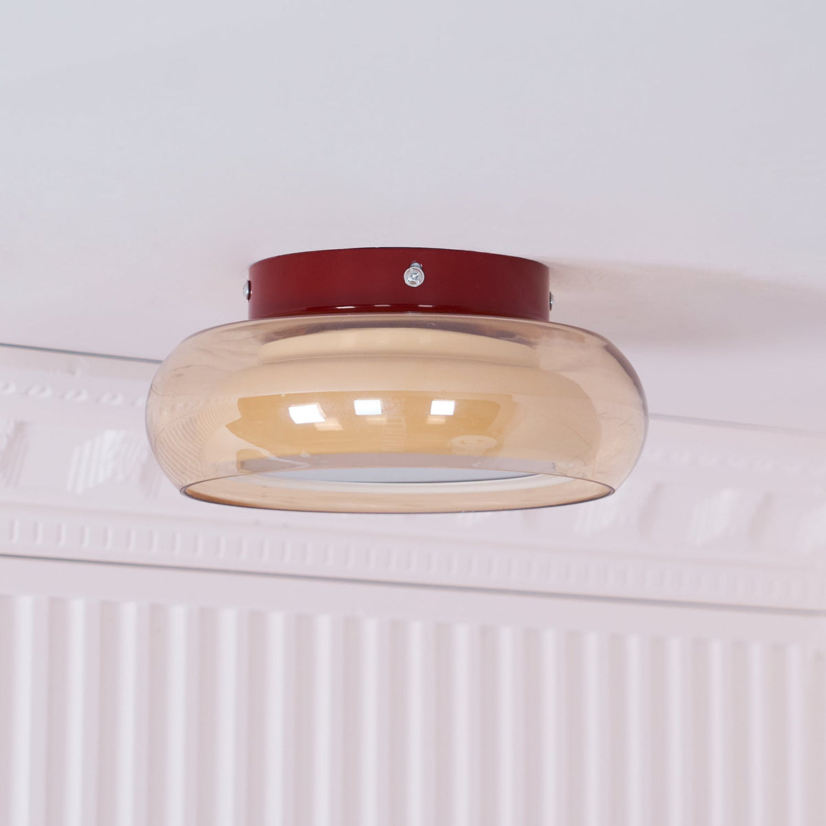 Retro Glass Flush Mount Ceiling Light for Indoor Spaces