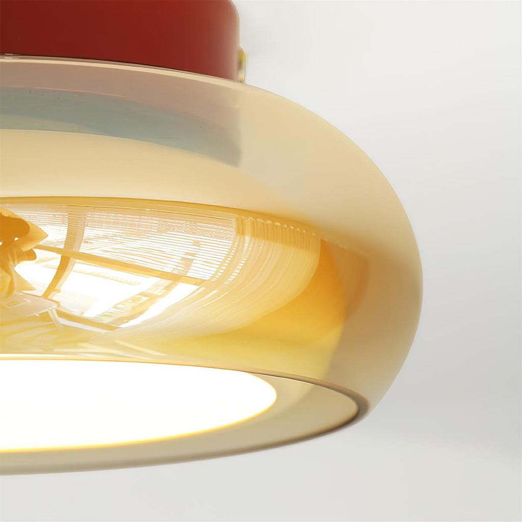 Retro Glass Flush Mount Ceiling Light for Indoor Spaces