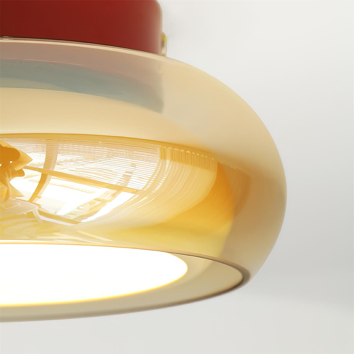 Retro Glass Flush Mount Ceiling Light for Indoor Spaces