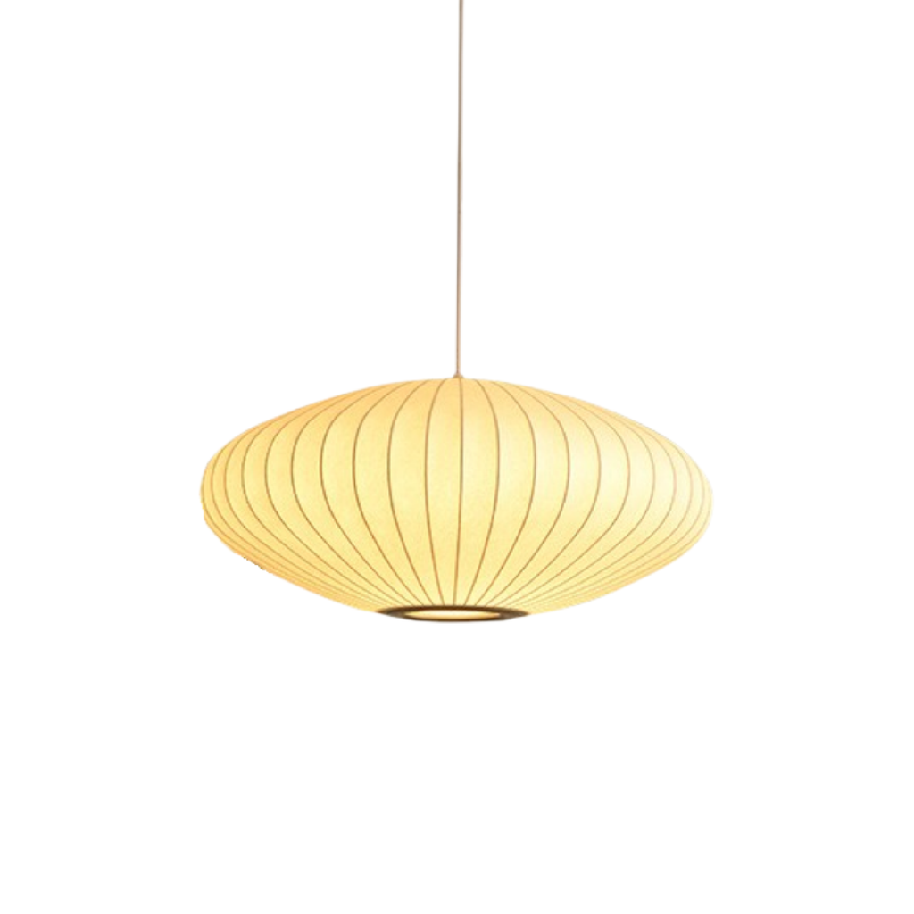Round Pleated Fabric Lantern Pendant Lamp for Soft Ambient Lighting