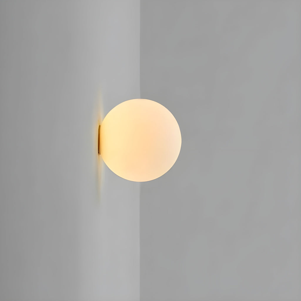 Modern Frosted Glass Globe Wall Lamp for Soft Ambient Lighting
