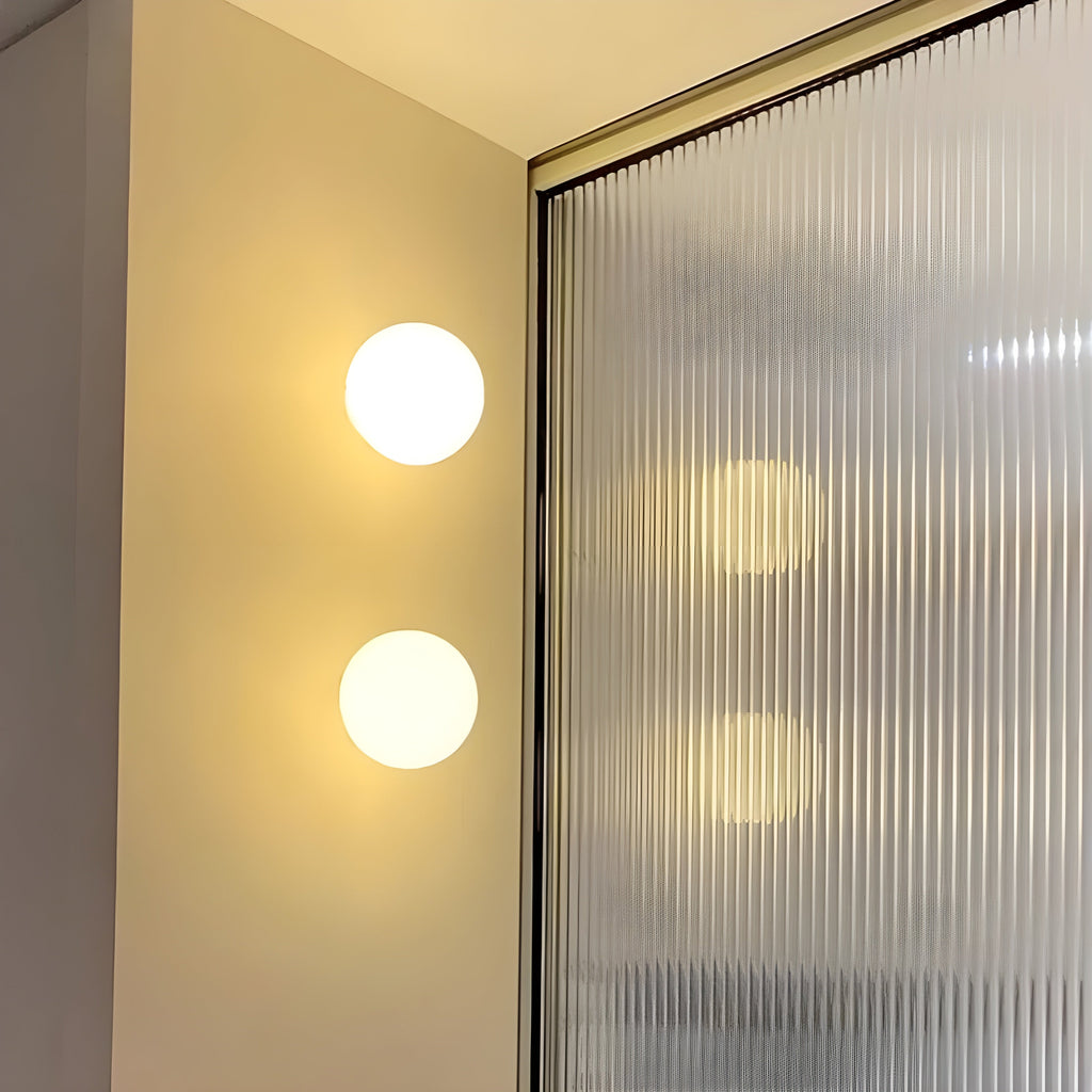Modern Frosted Glass Globe Wall Lamp for Soft Ambient Lighting