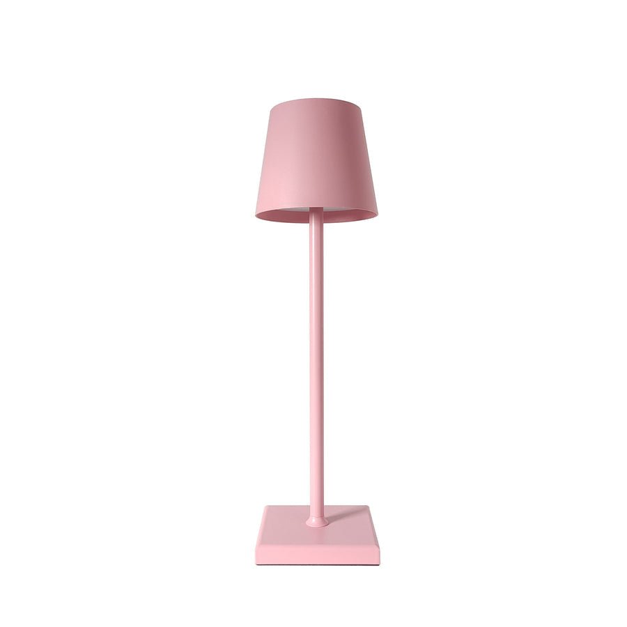 Wireless Rechargeable LED Table Lamp With Metal Cone Shade And Square Base
