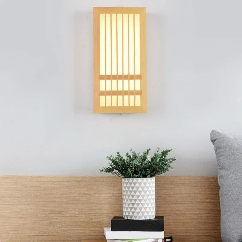 Japandi Wooden LED Wall Sconce Minimalist Ambient Lighting