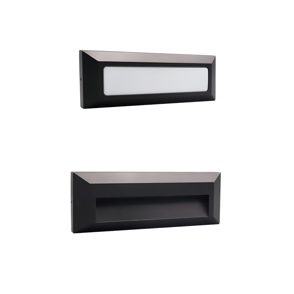 Outdoor LED Step Light Rectangular Wall Mounted Fixture for Stairs and Pathways