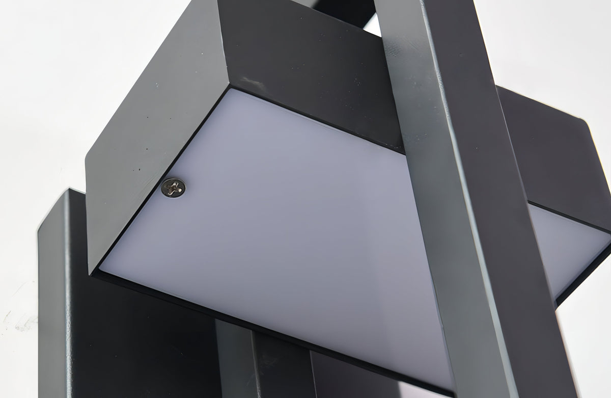 Modern Black Steel Outdoor Wall Lamp For Exterior Lighting