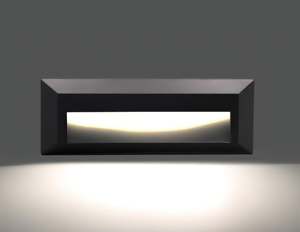 Outdoor LED Step Light Rectangular Wall Mounted Fixture for Stairs and Pathways