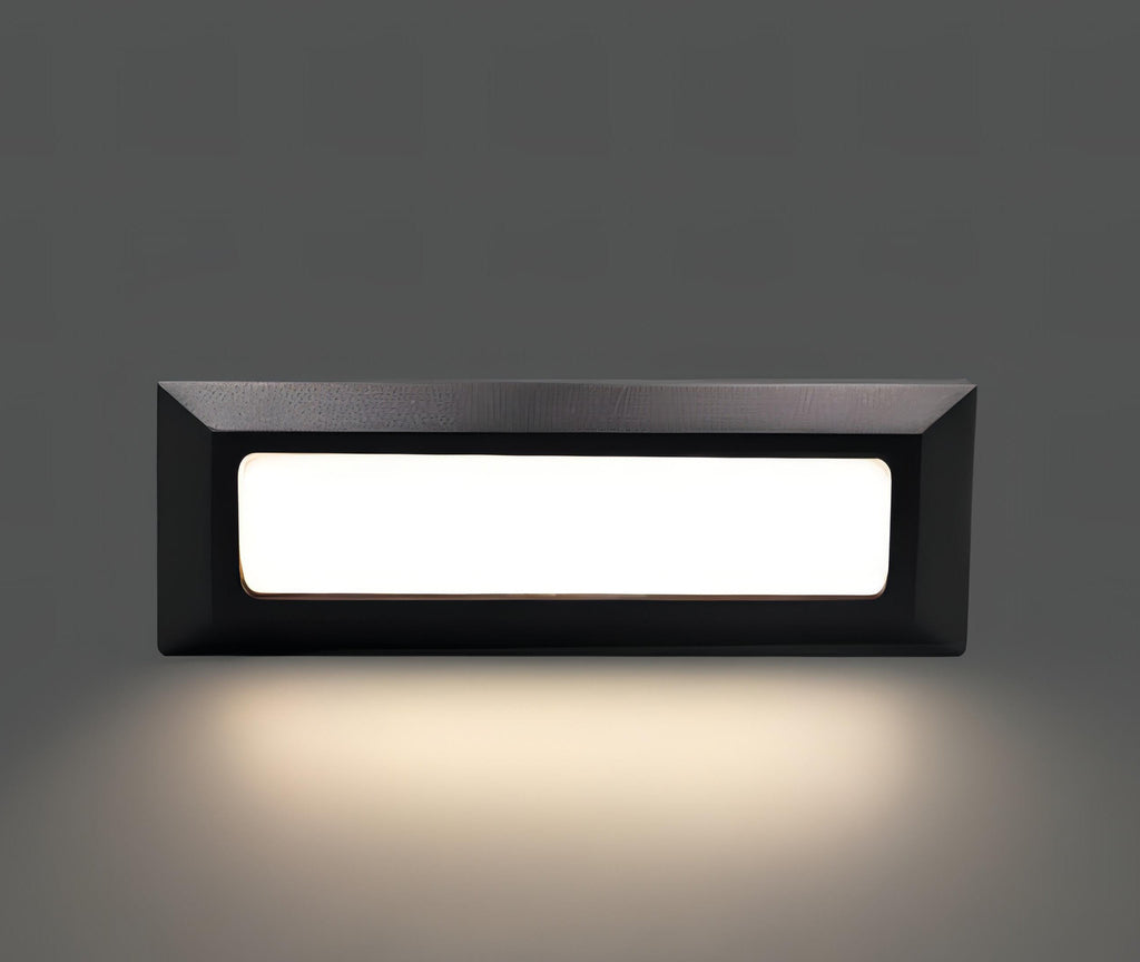 Outdoor LED Step Light Rectangular Wall Mounted Fixture for Stairs and Pathways