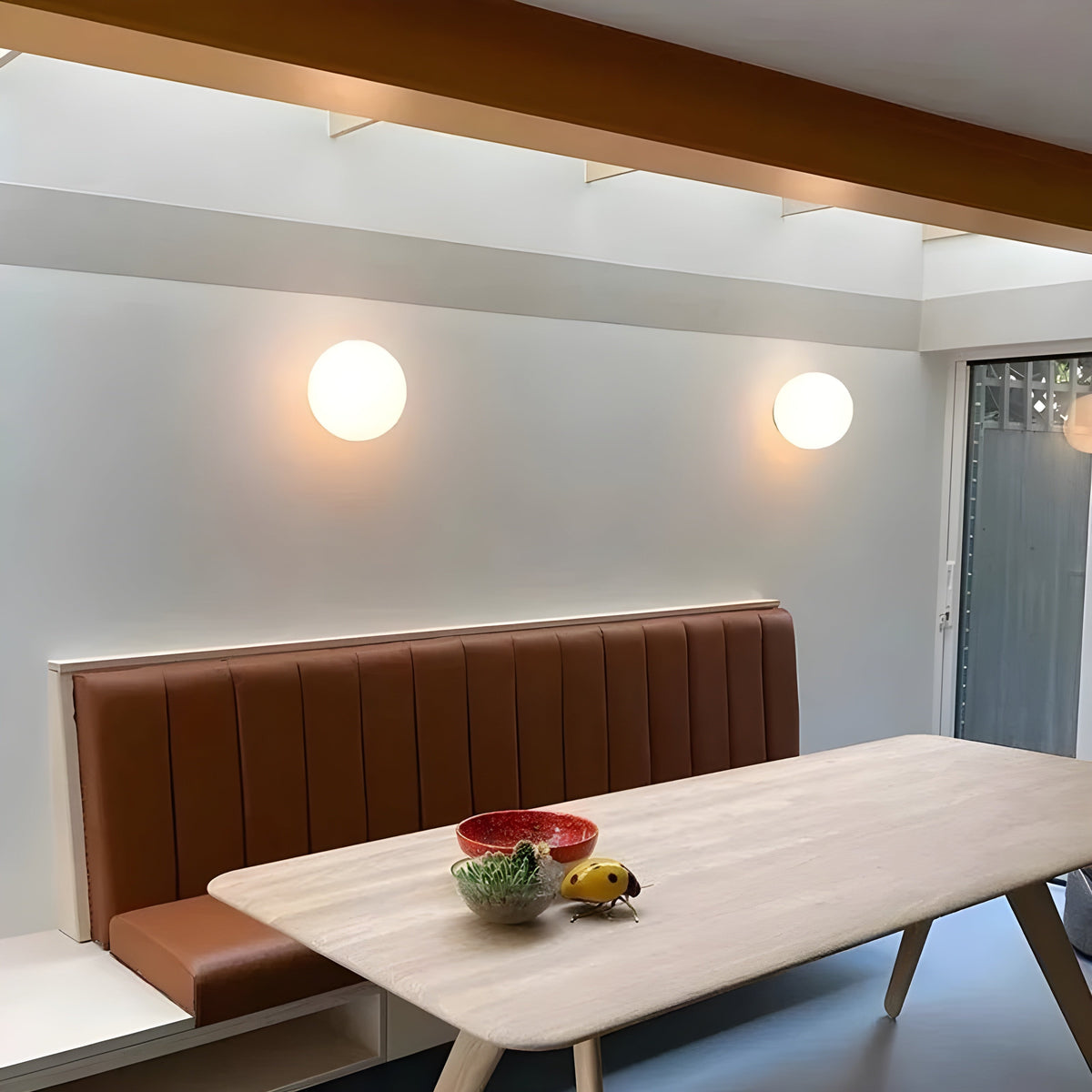 Modern Frosted Glass Globe Wall Lamp for Soft Ambient Lighting
