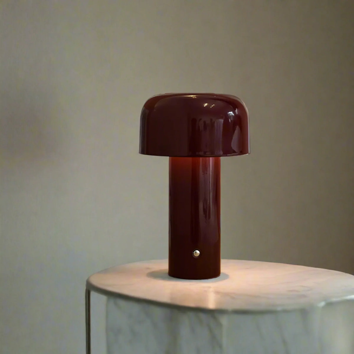Rechargeable LED Table Lamp With Adjustable Downward Lighting And Metal Shade