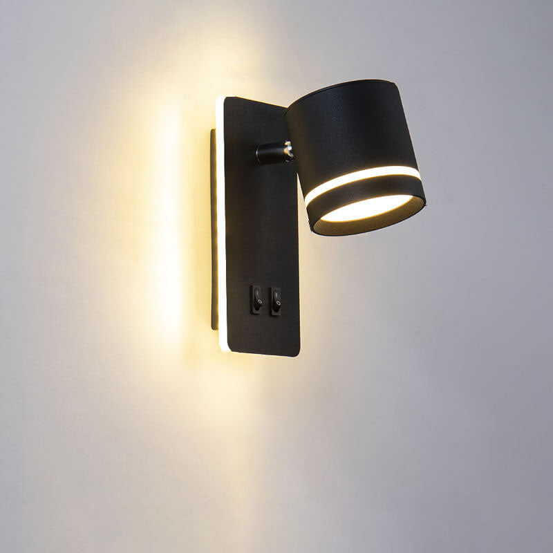 Adjustable LED Wall Sconce With Rotatable Spotlight And Ambient Light