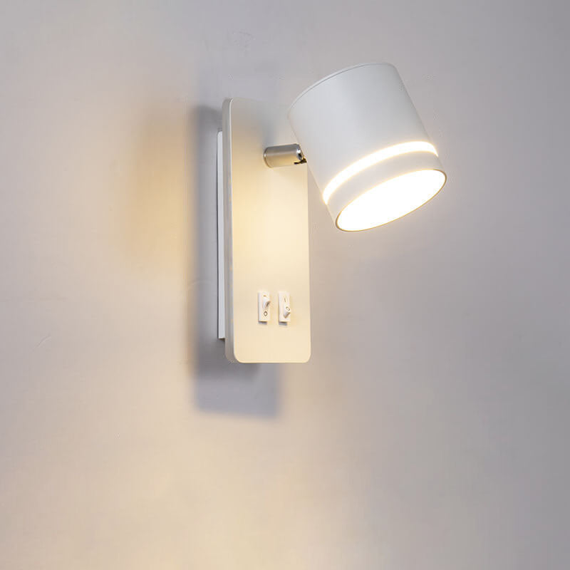 Adjustable LED Wall Sconce With Rotatable Spotlight And Ambient Light