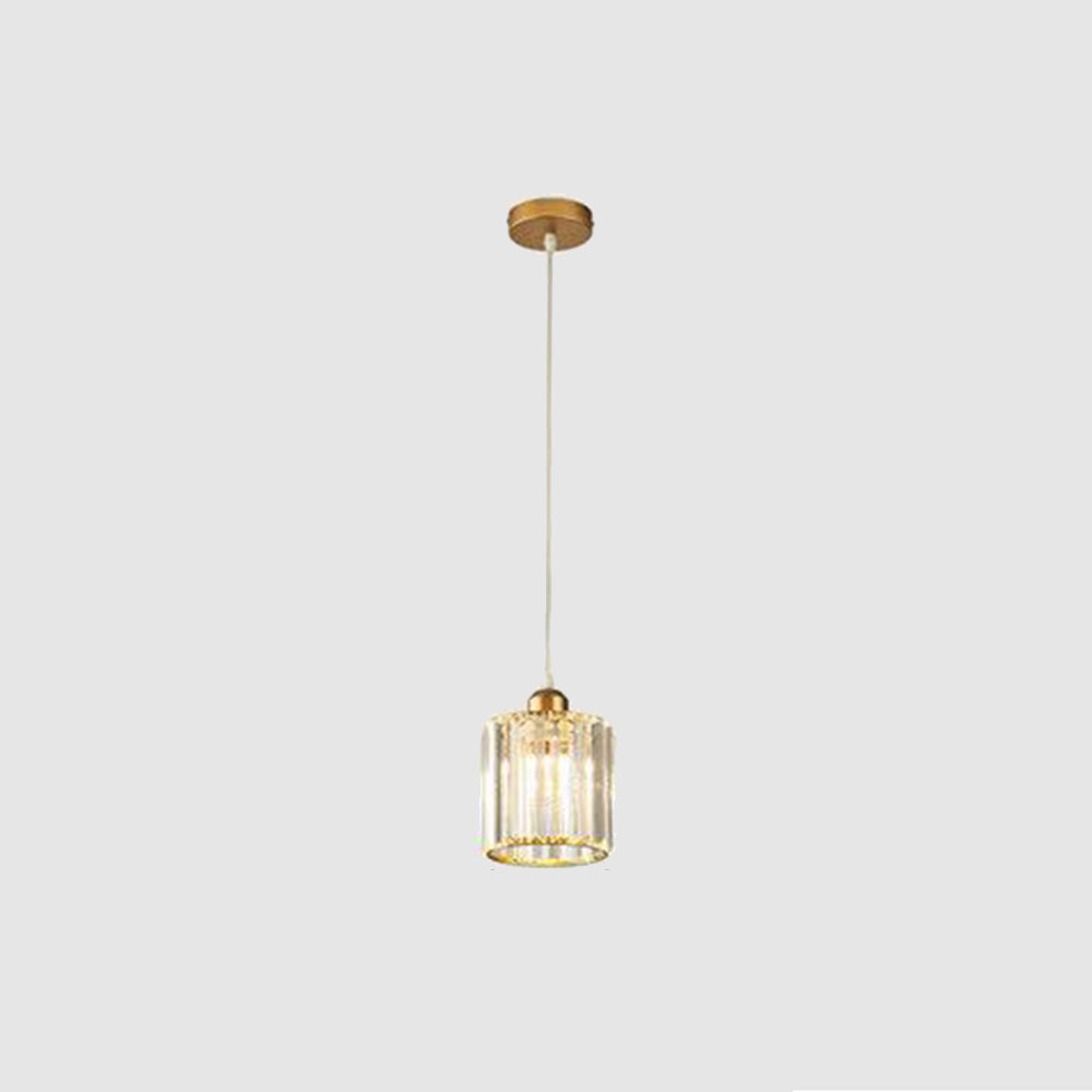 Cluster Pendant Light with Ribbed Cylindrical Glass Shades for Dining Areas