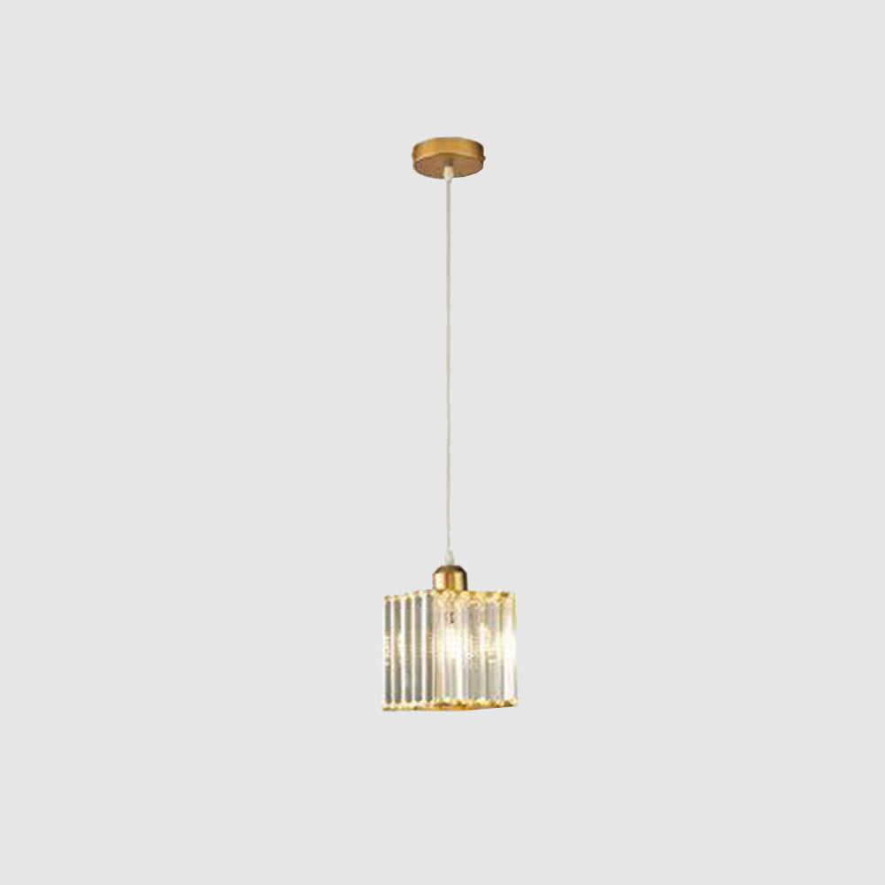 Cluster Pendant Light with Ribbed Cylindrical Glass Shades for Dining Areas