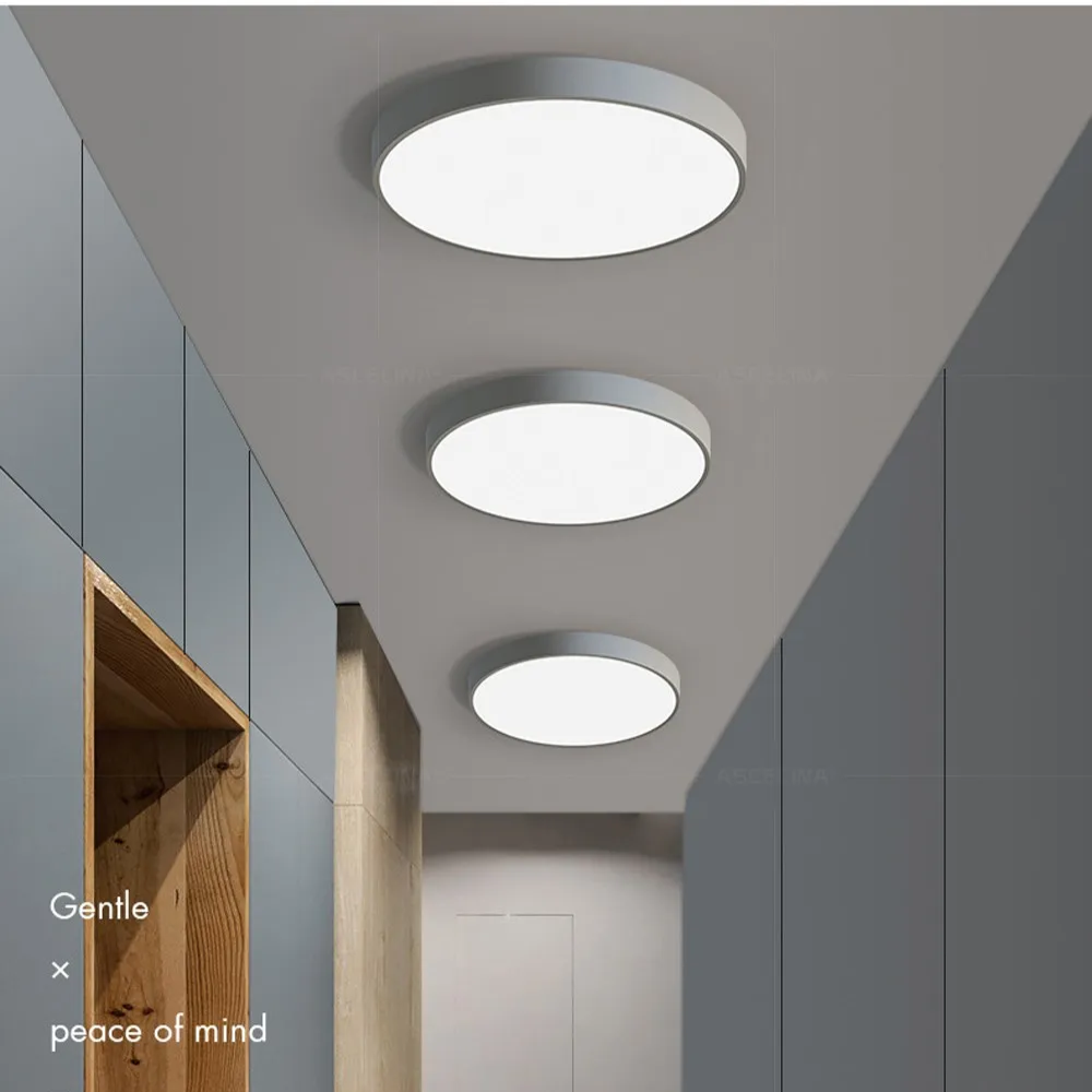 Round LED Ceiling Light With Metal Frame For Even Indoor Lighting